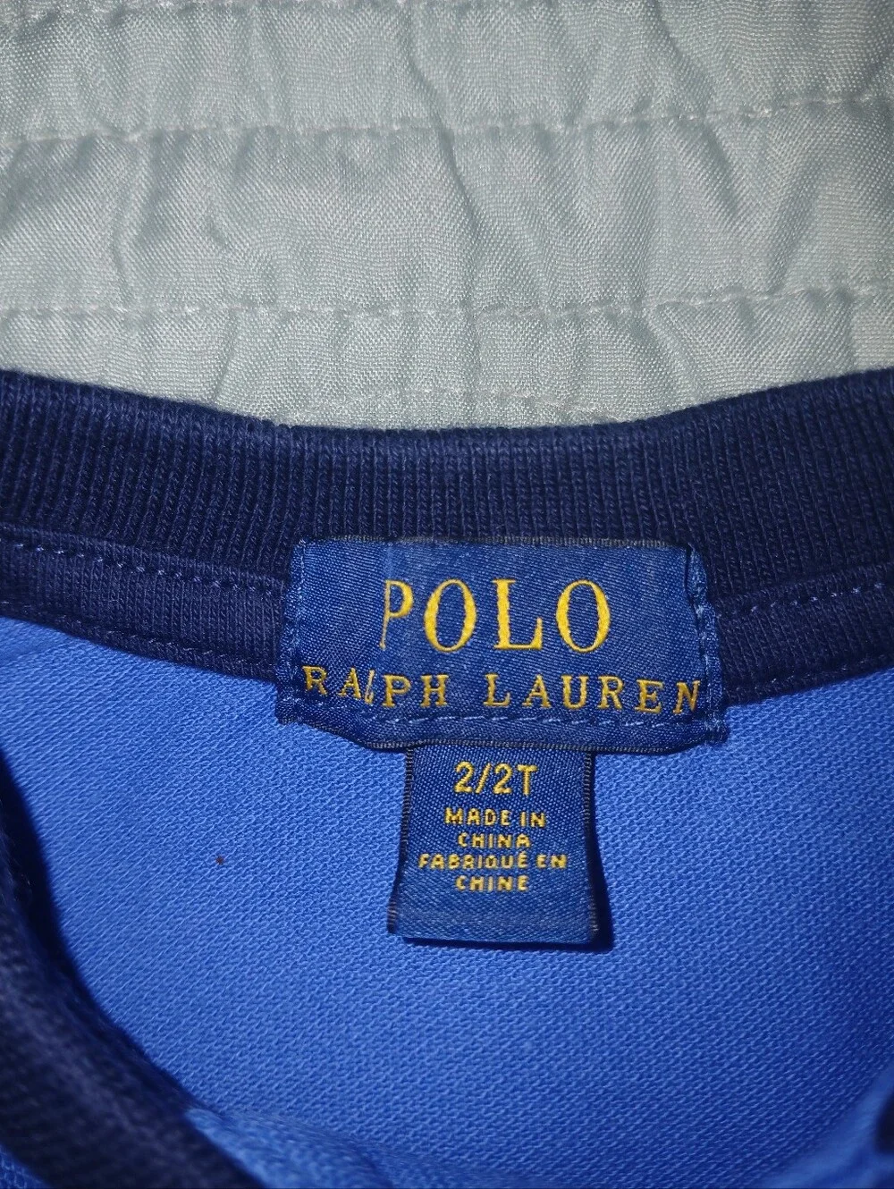 Ralph Lauren Royal Blue Polo with White Pony & Navy Trim